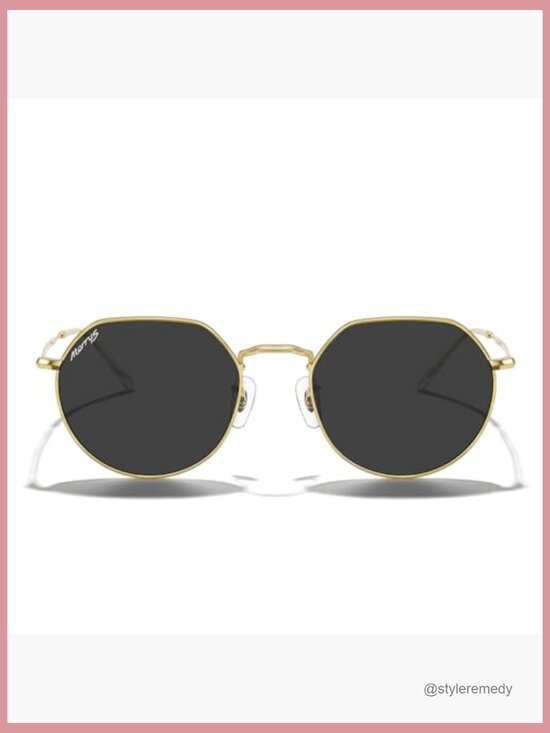Round Polygon Metal Polarized Sunglasses Classic Retro Vintage Shades